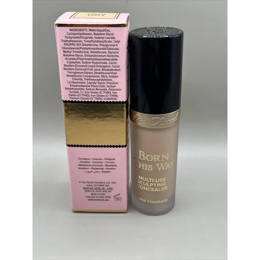 Too Faced Born This Way Super Coverage Multi Use Concealer Light Beige .45oz NEW